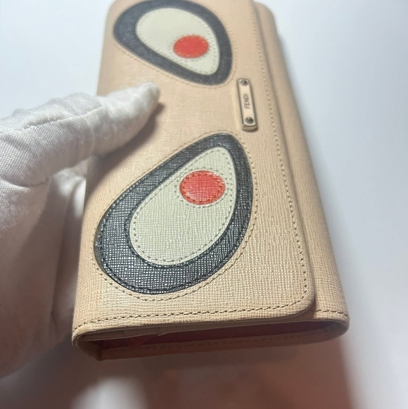 Fendi Beige Monster Eyes Wallet - Picture 2 of 10
